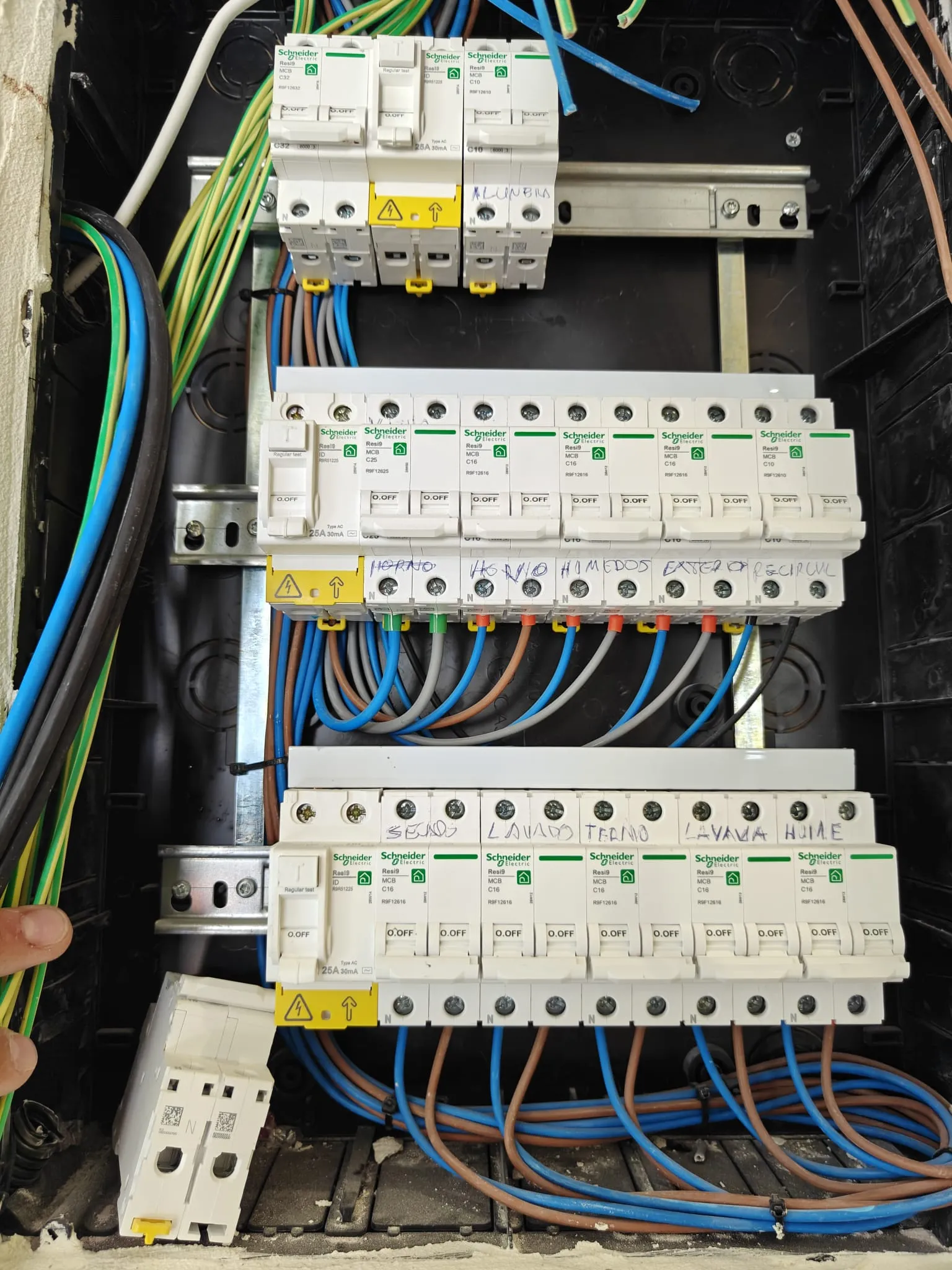 Cuadro eléctrico de una vivienda revisado